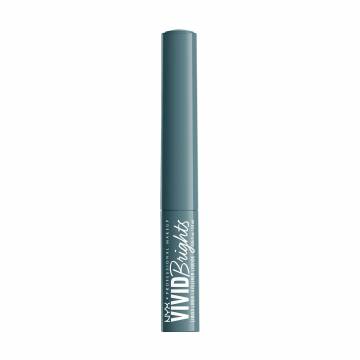 Матовый жидкий лайнер для контуров век NYX Professional Makeup Vivid Brights Liquid Liner 01 Cyan Simp, 2 мл Матовый жидкий лайнер для контуров век NYX Professional Makeup Vivid Brights Liquid Liner 01 Cyan Simp, 2 мл