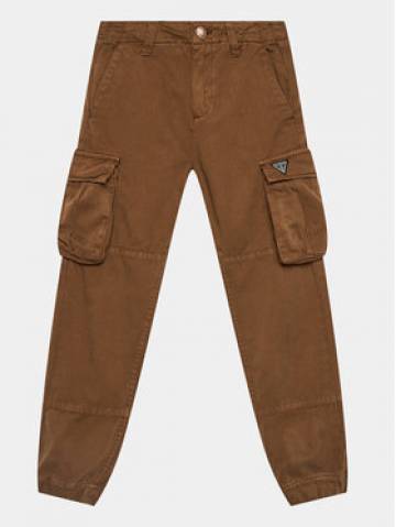 Guess Штани з тканини L3BB02 WE1L0 Коричневий Regular Fit Guess Штани з тканини L3BB02 WE1L0 Коричневий Regular Fit