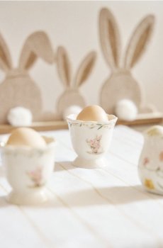 Великодні підставки для яєць з мотивом зайчика 2 pack - кремовий