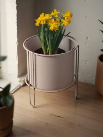 Метевий вазон - бежевий