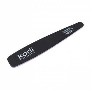 Пилка для ногтей Kodi Professional 180/220 грит конусная, черная, 178*32*4 мм Пилка для ногтей Kodi Professional 180/220 грит конусная, черная, 178*32*4 мм