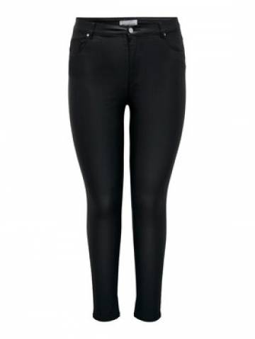 ONLY Carmakoma Штани зі штучної шкіри 15301278 Чорний Skinny Fit ONLY Carmakoma Штани зі штучної шкіри 15301278 Чорний Skinny Fit