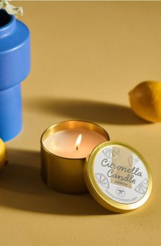 Свічка від комарів Citronella - золотий