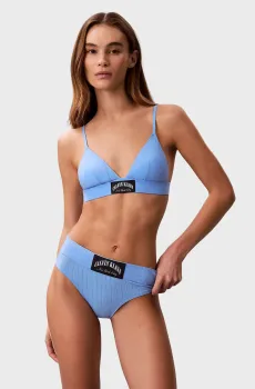Женский голубой бюстгальтер LIGHTLY LINED TRIANGLE Голубой XS Calvin Klein LV00QF8886