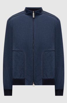 Синяя куртка из нубука