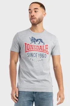 Мужская серая футболка Серый XL Lonsdale 117525