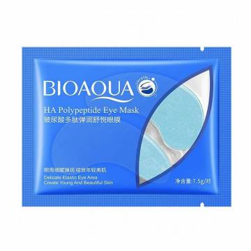 Гидрогелевые патчи для кожи вокруг глаз Bioaqua с гиалуроновой кислотой и пептидами, 7.5 г