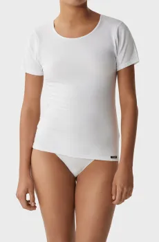 Женская белая футболка Белый L Atlantic BLV-199N