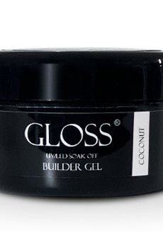 Уценка! Однофазный гель для ногтей Gloss Builder Gel UV/LED Soak Off, Coconut, 30 мл
