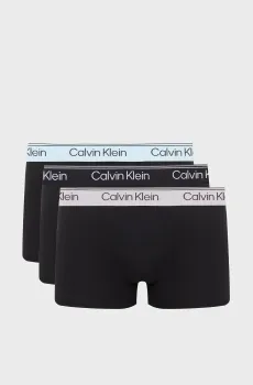 Мужские черные боксеры (3 шт) LOW RISE TRUNK Черный XL Calvin Klein LV00NB4409