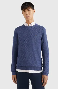 Мужской синий джемпер CROSS STRUCTURE Синий S Tommy Hilfiger MW0MW29035