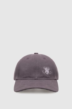 Фиолетовая кепка с коноплей с вышивкой монограммы