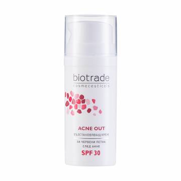 Восстанавливающий крем для лица Biotrade Acne Out SPF 30 для кожи с видимыми дефектами и пятнами постакне, 30 мл Восстанавливающий крем для лица Biotrade Acne Out SPF 30 для кожи с видимыми дефектами и пятнами постакне, 30 мл
