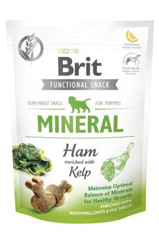Лакомство для щенков Brit Functional Snack Mineral с ветчиной, 150 г