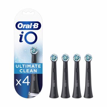 Сменные насадки для электрической зубной щетки Oral-B Braun iO Ultimate Clean Черные, 4 шт Сменные насадки для электрической зубной щетки Oral-B Braun iO Ultimate Clean Черные, 4 шт