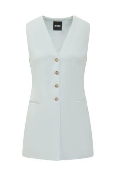 Light Blue V Neck Blazer