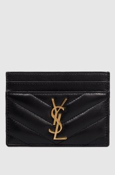 Черный кожаный картхолдер CASSANDRE