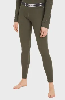 Женские оливковые леггинсы WAFFLE LEGGINGS (EXT SIZES) Оливковый M Tommy Hilfiger UW0UW04726