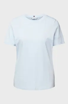 Женская голубая футболка REG CONTRAST FLAG Голубой XS Tommy Hilfiger WW0WW45522