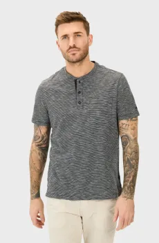 Мужское серое поло в полоску Серый S Camel Active 409740-5T34-48