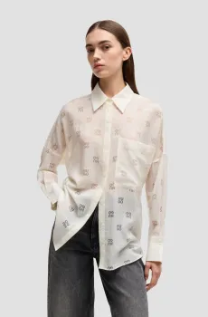 Женская белая блуза с узором Белый 32 HUGO 50531562;102