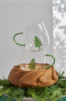 Скляна кружка з ручкою - різнобарвний