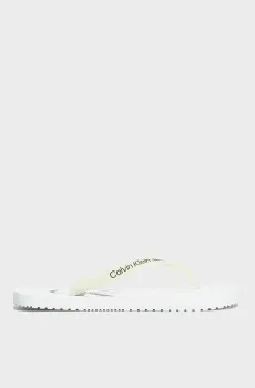 Женские белые вьетнамки BEACH SANDAL MONOLOGO Белый 36 Calvin Klein YW0YW01246