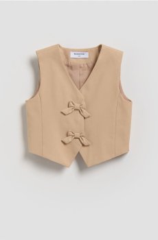 Reserved - Жилет із додаванням віскози - бежевий - 358DB-08X