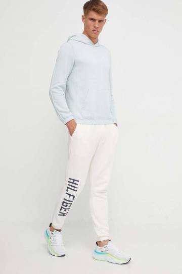 Спортивные штаны Tommy Hilfiger цвет бежевый с принтом Спортивные штаны Tommy Hilfiger цвет бежевый с принтом