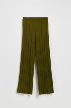 Reserved - Вільні штани з вовною - оливковий - 259GV-91X