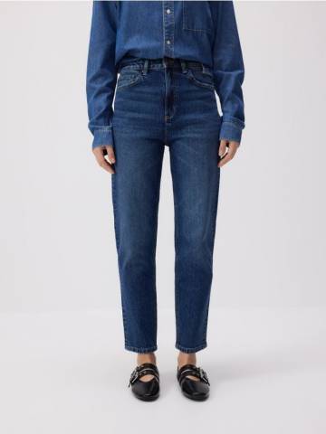 Reserved - Джинси mom fit slim - темно-синій - YT196-59J Reserved - Джинси mom fit slim - темно-синій - YT196-59J