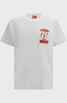 Мужская белая футболка T-NORM-V14 Белый XXL Diesel A20281 0PLAT