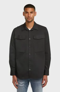 Мужская черная рубашка Regular Черный M G-Star RAW D26942,E062