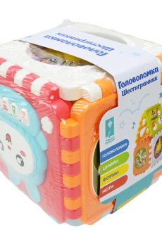 Развивающая игрушка-сортер Країна Iграшок Головоломка Шестигранник, от 3 лет, 13.5*13.5*13.5 см, 12 элементов (PL-724-17)