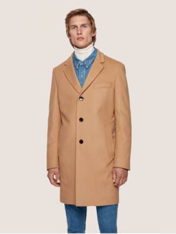Boss Вовняне пальто Nye2 50438689 Бежевий Slim Fit Boss Вовняне пальто Nye2 50438689 Бежевий Slim Fit