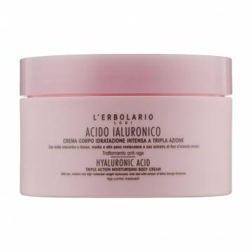 Увлажняющий крем для тела LErbolario Hyaluronic Acid Triple Action Moisturising Body Cream с гиалуроновой кислотой, 200 мл Увлажняющий крем для тела LErbolario Hyaluronic Acid Triple Action Moisturising Body Cream с гиалуроновой кислотой, 200 мл