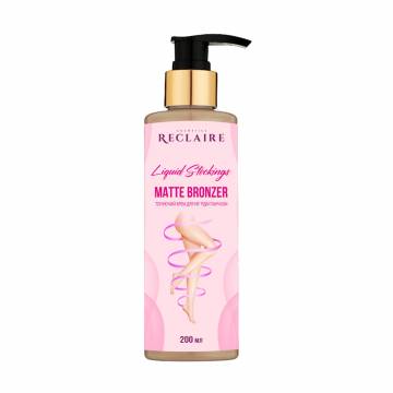 Тонирующий крем для ног Reclaire Liquid Stockings Matte Bronzer Жидкие чулки, 200 мл Тонирующий крем для ног Reclaire Liquid Stockings Matte Bronzer Жидкие чулки, 200 мл