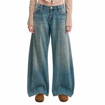 Cropp - Джинси з ефектом виварювання - синій