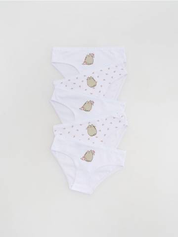 Reserved - Труси бавовняні Pusheen 5 шт. - білий - 107FQ-00X