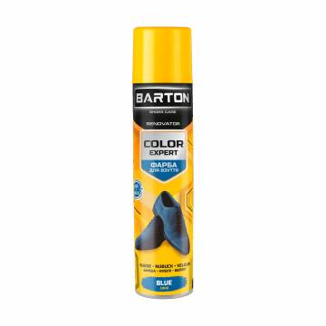 Краска для обуви из замши, нубука, велюра Barton Color Expert Синяя, 300 мл (аэрозоль) Краска для обуви из замши, нубука, велюра Barton Color Expert Синяя, 300 мл (аэрозоль)
