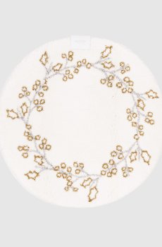 Белый махровый коврик для ванной комнаты MERRY