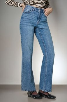 Джинси wide leg - синій