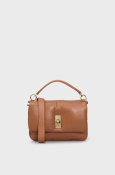 Женская коричневая кожаная сумка SOFT LEATHER CONV. CROSSOVER Коричневый ONESIZE Tommy Hilfiger AW0AW16885