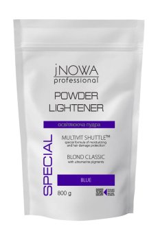 Осветляющая пудра для волос jNOWA Professional Blond Classic Powder Lightener с антижелтым эффектом, синяя, 800 г