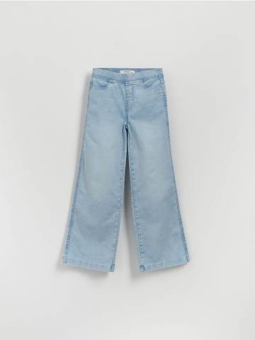 Reserved - Еластичні джинси wide leg - синій - 613FZ-05J