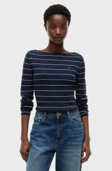 Женский темно-синий лонгслив в полоску FULL NEEDLE Синий M Tommy Hilfiger WW0WW50107