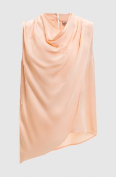 Оранжевый топ с драпировкой