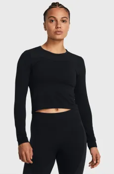 Женский черный лонгслив Vanish Elite Seamless LS Черный L Under Armour 1383649-001