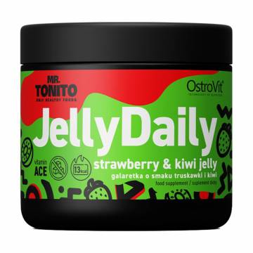 Диетическая добавка желе без сахара в порошке OstroVit Mr. Tonito Jelly Daily со вкусом клубники и киви, 350 г