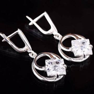 Серьги (фианит) 12570 Серьги (фианит) 12570